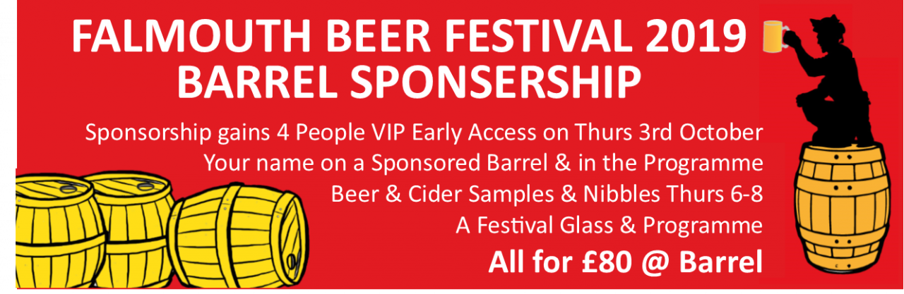 Sponsor a Barrel at this Years Falmouth Beer Festival
