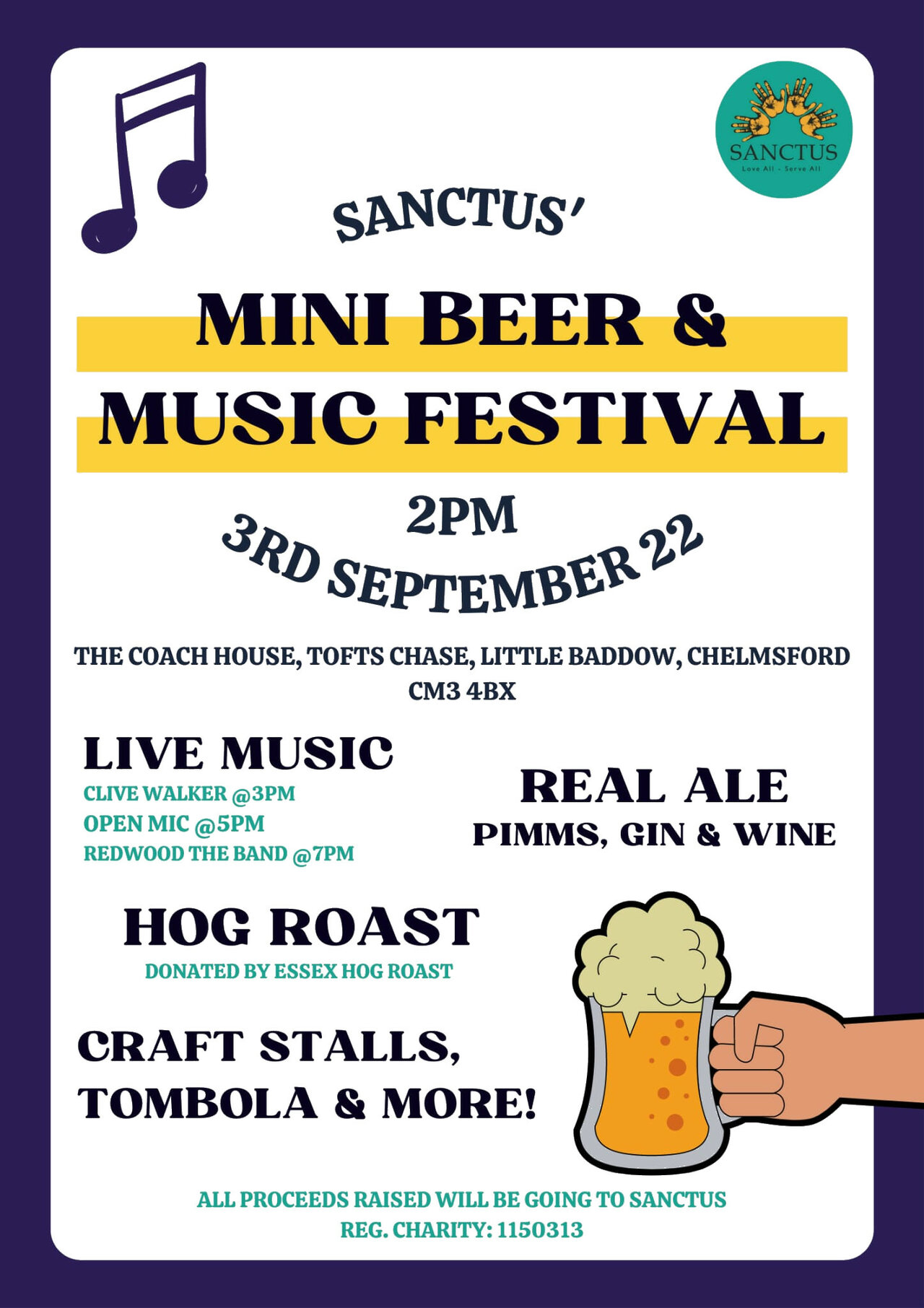 Sanctus Mini Beer Festival 3rd September 2022