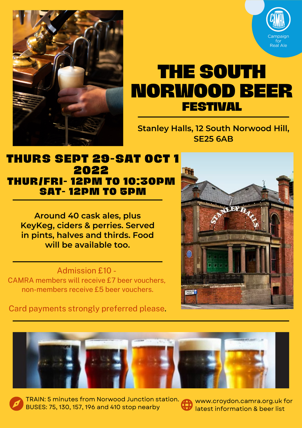 South Norwood Beer Festival Croydon & Sutton CAMRA