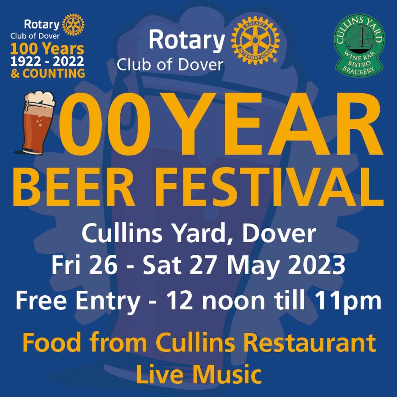 Rotary Club Centenary Beer Festival 2023 Deal, Dover & Sandwich CAMRA