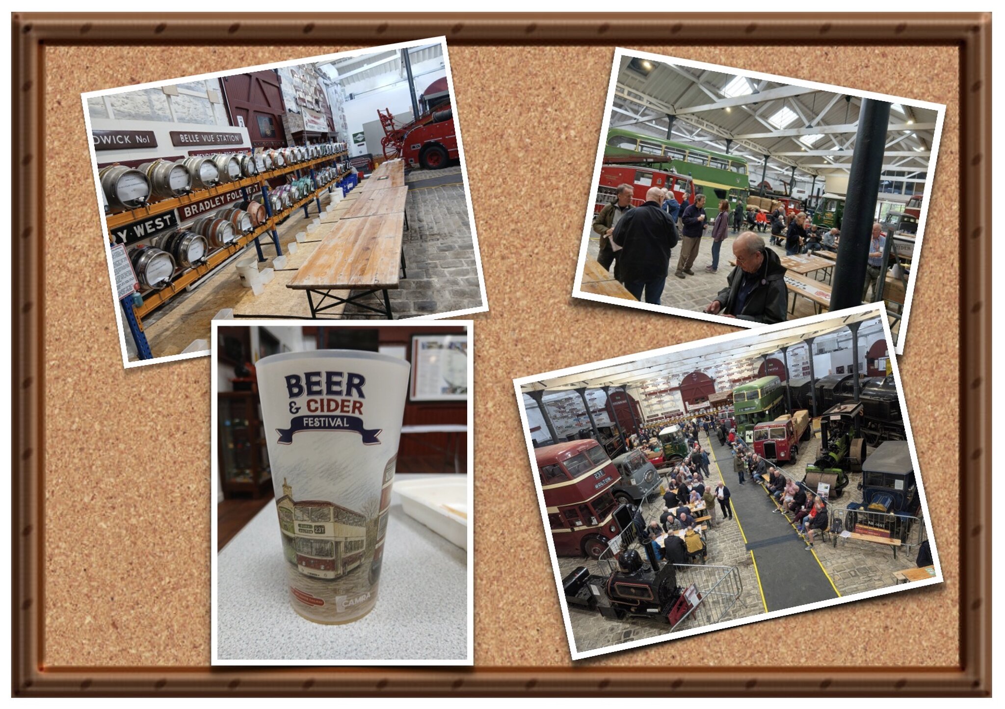 East Lancs Railway Beer and Cider Festival picture noticeboard