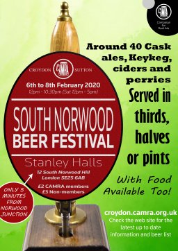 South Norwood Beer Festival 2020 advert