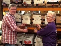 Gary Sleigh and Linda Harris (Regional Cider rep - Wirral Branch)