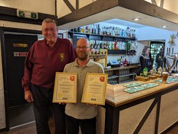 Presentation of certificates to Salusbury Arms