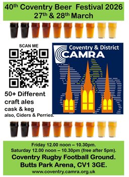 2026 Coventry Beer Festival Flyer