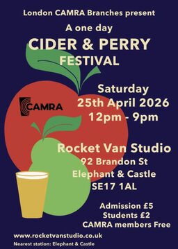 S E London CAMRA cider & perry festival 2026 S E London CAMRA cider & perry festival 2026
