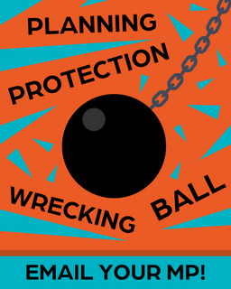 Planning protection campaign image - wrecking ball