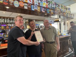 Kevin Keaveny presented the Knowl Club with their certificate as Club of the Year 2026 on 5th September 2026 at the club 