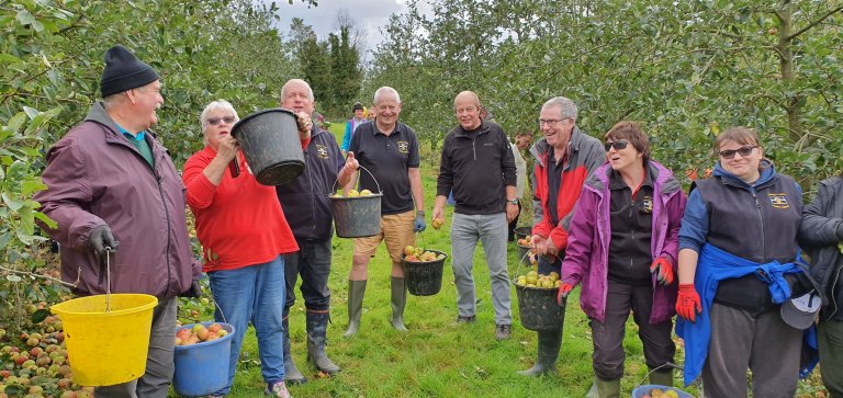 Let the picking commence....by your buckets....apples away!!!