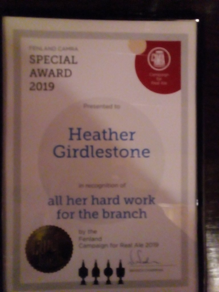 Heather's certificate