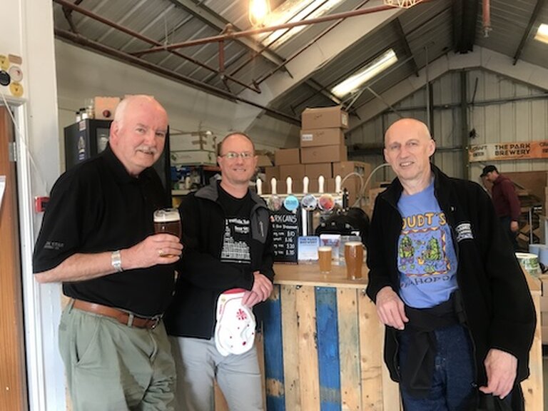 Spike, Anthony & Steve in the Park Brewery Taproom