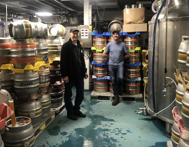 Steve in Park Brewery with Head Brewer