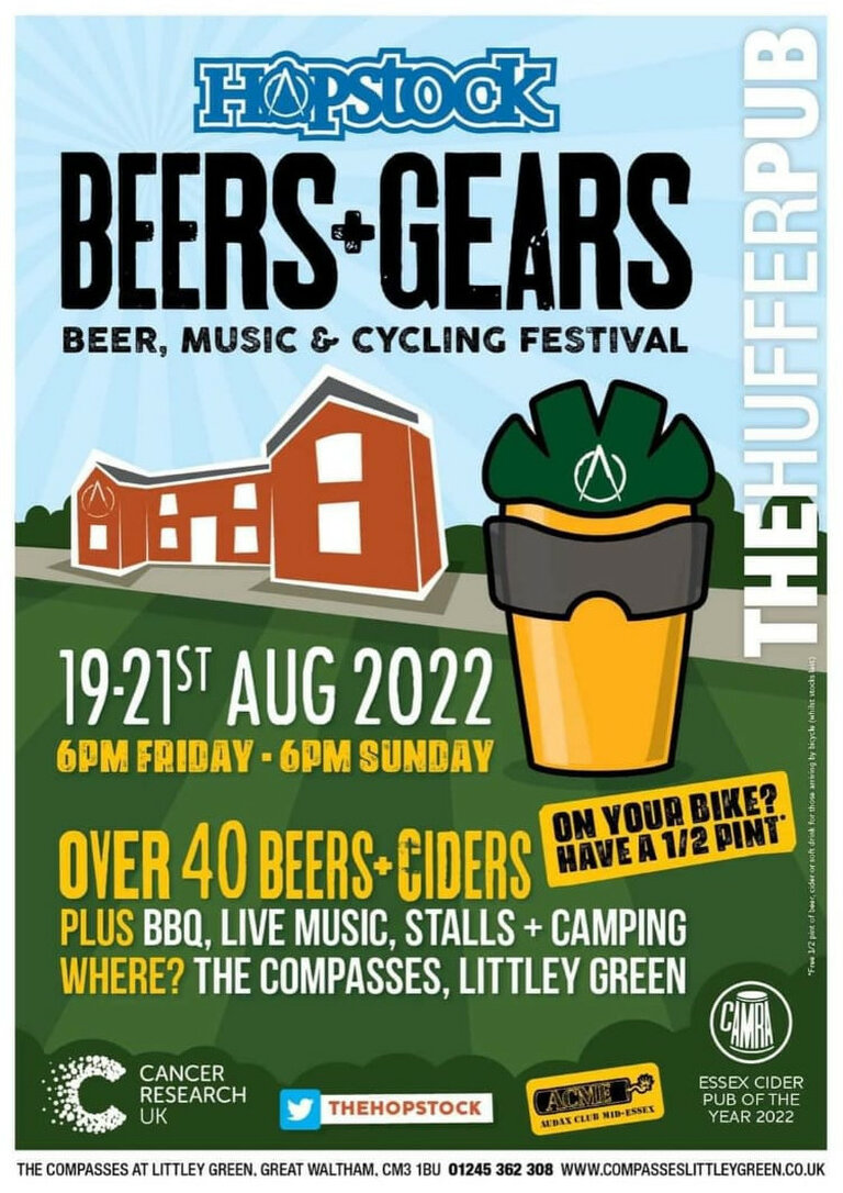Compasses Littley Green Beer+Gears Hopstock 19th-21st Aug