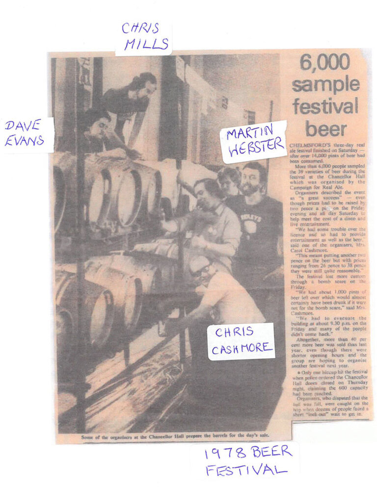 1978 Chelmsford Beer Festival Setup