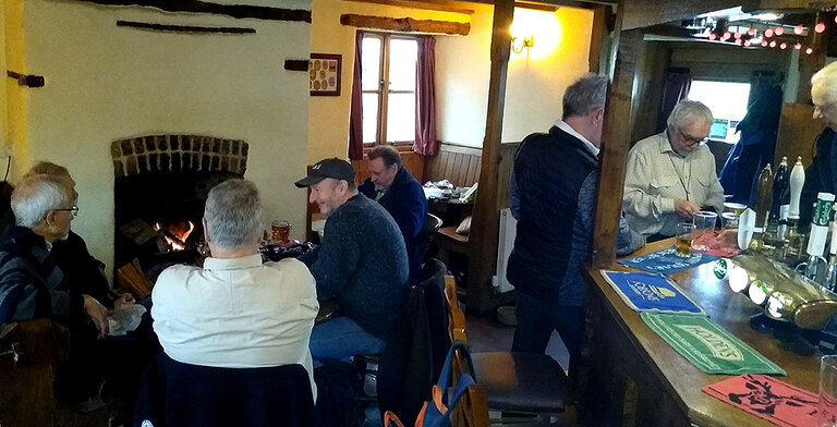 Radnor CAMRA members at the Greyhound