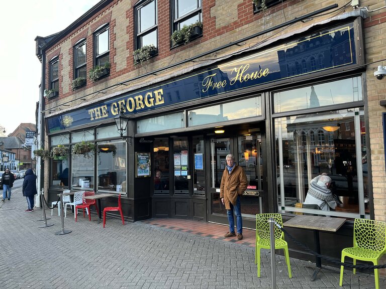 Exterior of the George Wetherspoons in Staines