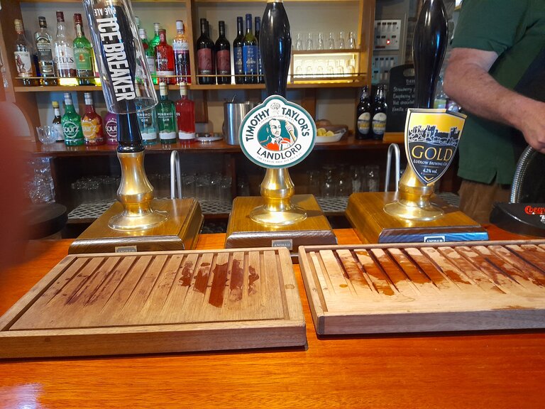 Ale pumps at the Fforest  Inn May 2024