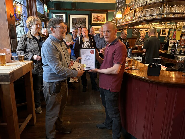 50 years presentation to the Dog & Bull