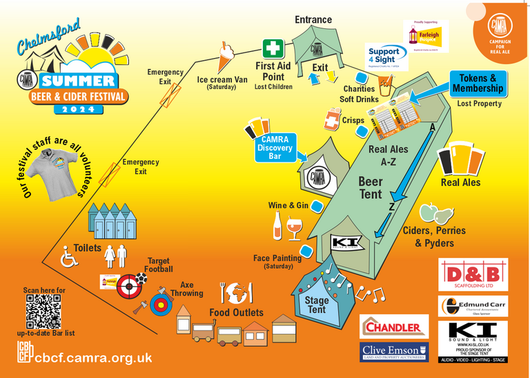 A graphical layout of the festival for 2024