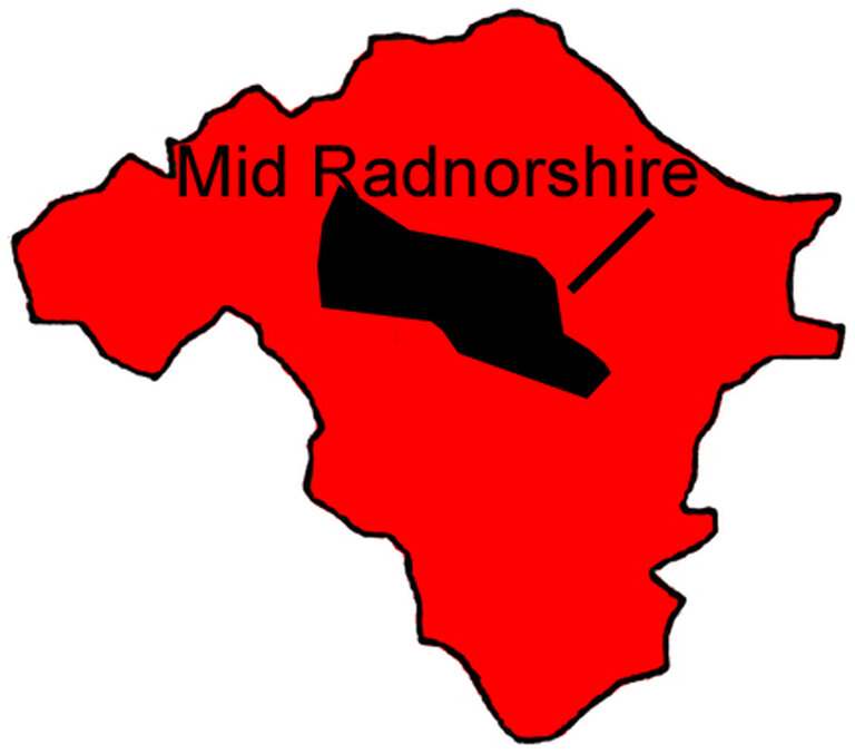 Mid radnorshire map