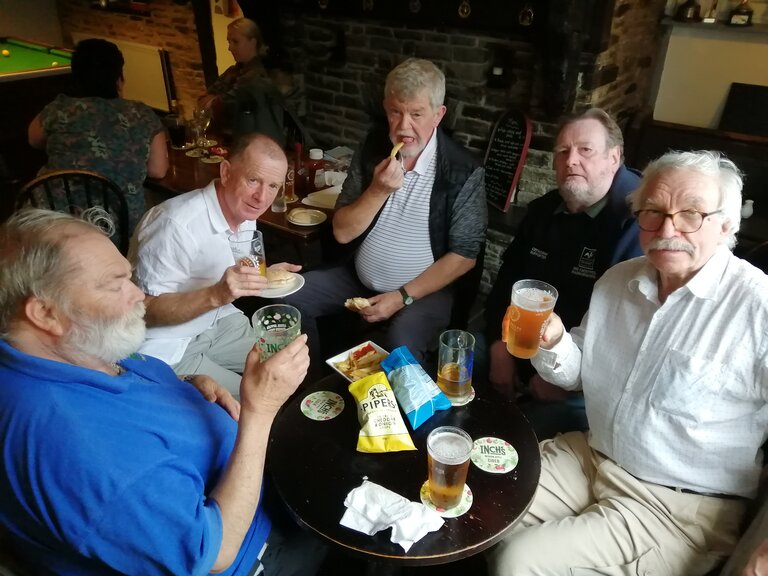 Ale and Cider, Cheese Baps ,crisps and chips and good company. What more do you want.