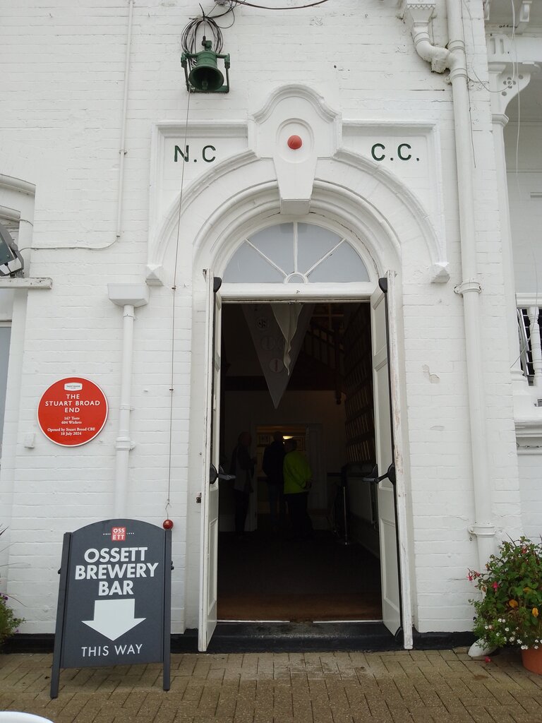 Entrance to the members pavilion and Ossett (basement?) bar