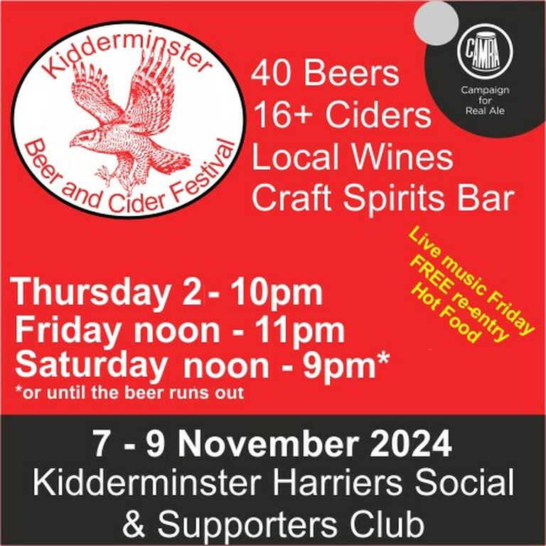 KIDDERMINSTER BEER & CIDER FESTIVAL POSTER