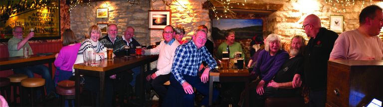 A Tuesday evening visit to J J Crossfield in Arnside to meet with the owners and to sample some of the excellent Lancaster beers including the award-winning Lancaster Black was well worth braving the trains and winter weather. The photo is a simple panorama shot just to show the happy crowd enjoying their beers.