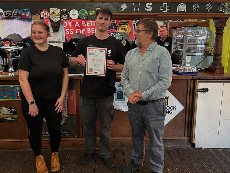 Sutton borough Pub of the Year 2025 presentation
