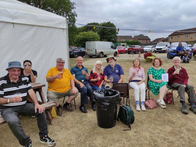 Outside the beer tent