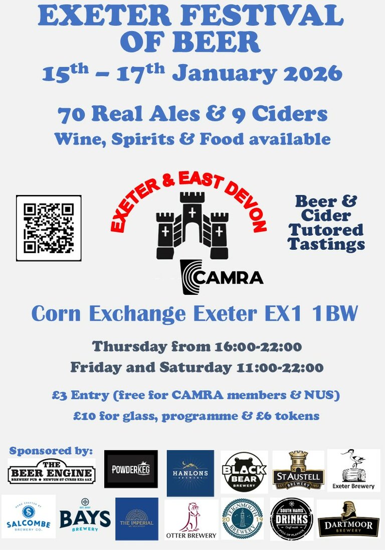 70 Real Ales and 9 ciders Jan 15-17th