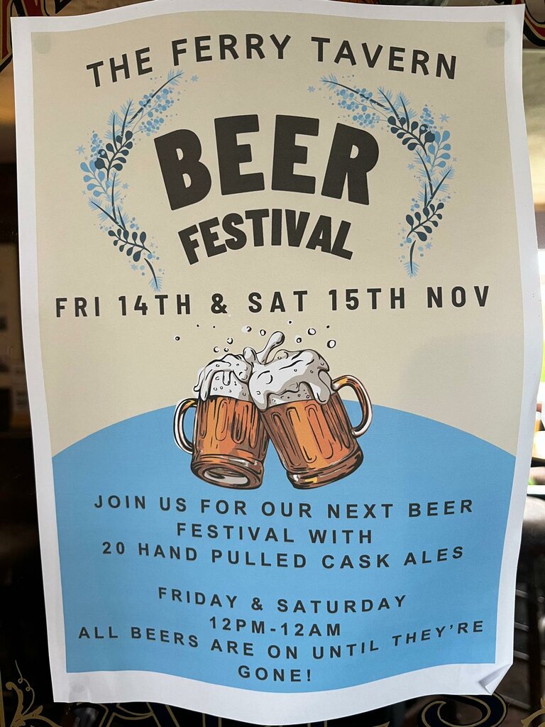 Beer Festival Ferry Tavern Nov 25