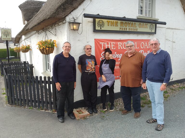 Outside the pub