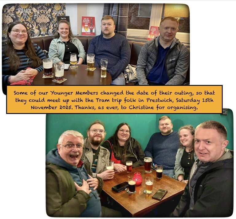 Younger Members social Prestwich Saturday 15th November 2025