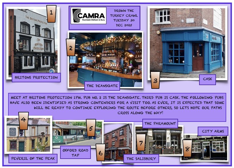 Drown the Turkey Crawl Tuesday 30th December 2025 graphic