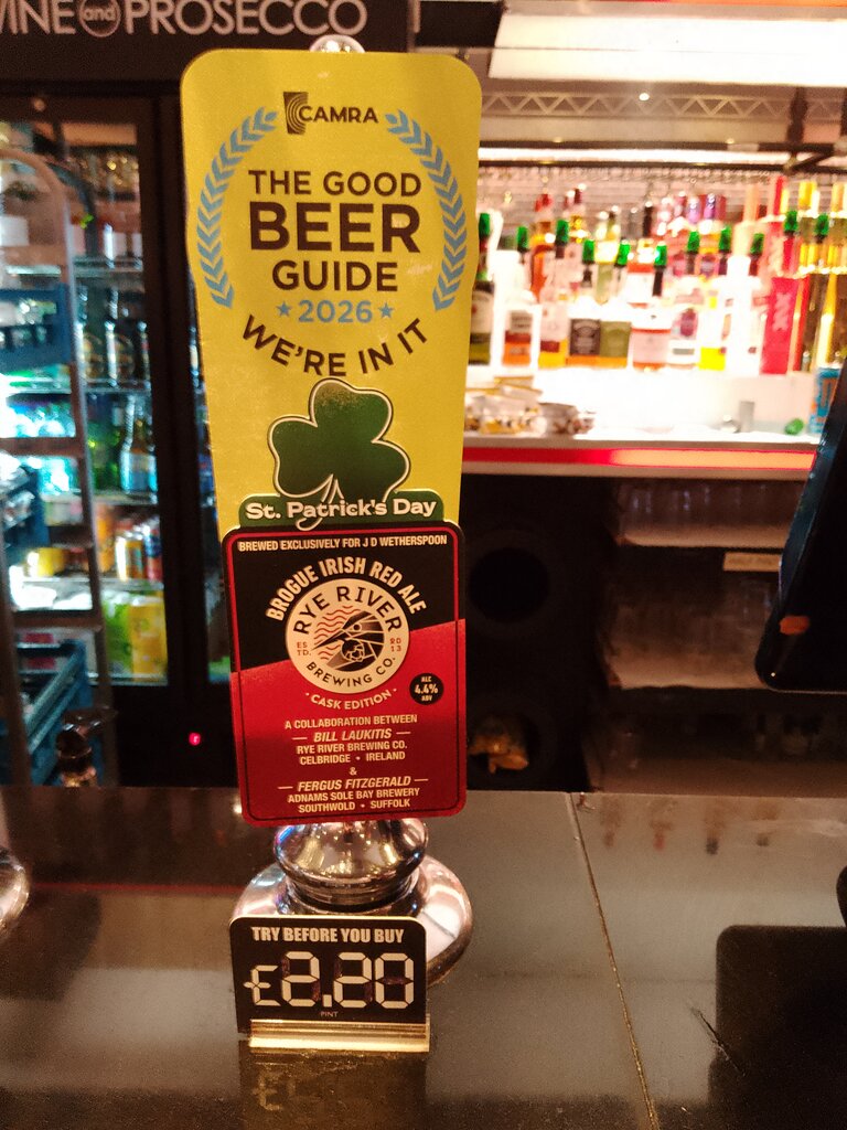 Rye River Brewing Co. Brogue Irish Red Ale.