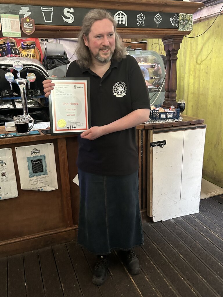 Sutton PotY 2026 award (The Hope)