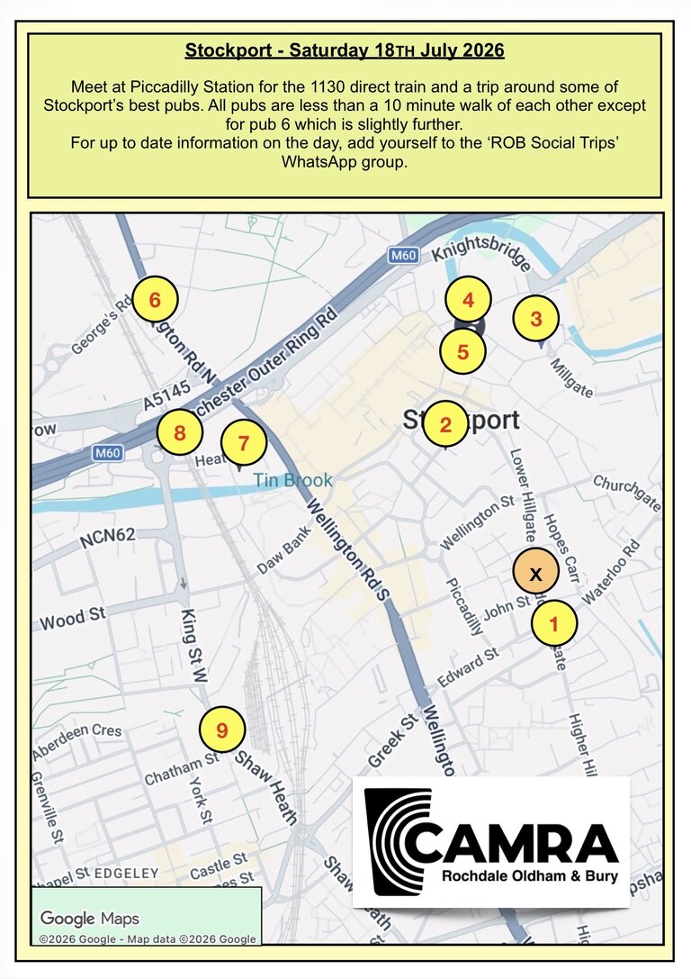 Stockport Social Sat 18 July 2026 Map