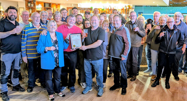 Presentation of the Bristol & District CAMRA Club of the Year award for 2026 to the Backwell Village Hall Presentation of the Bristol & District CAMRA Club of the Year award for 2026 to the Backwell Village Hall