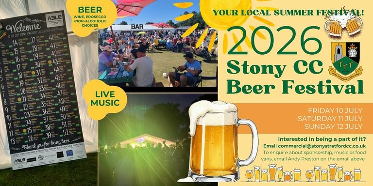 2026 Stony Cricket Club beer festival