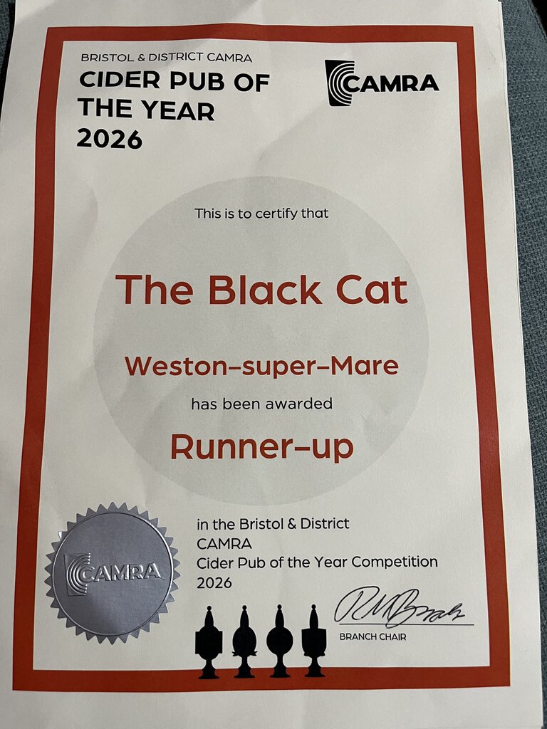 Black Cat Micropub Runner Up Cider Pub of the Year