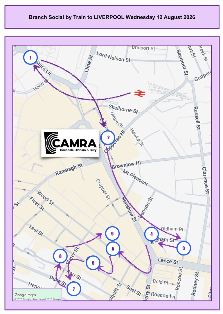Liverpool Social Wednesday 12 August 2026 Map