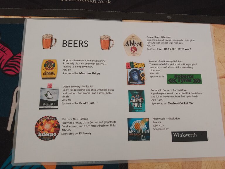 Beer List Beer List