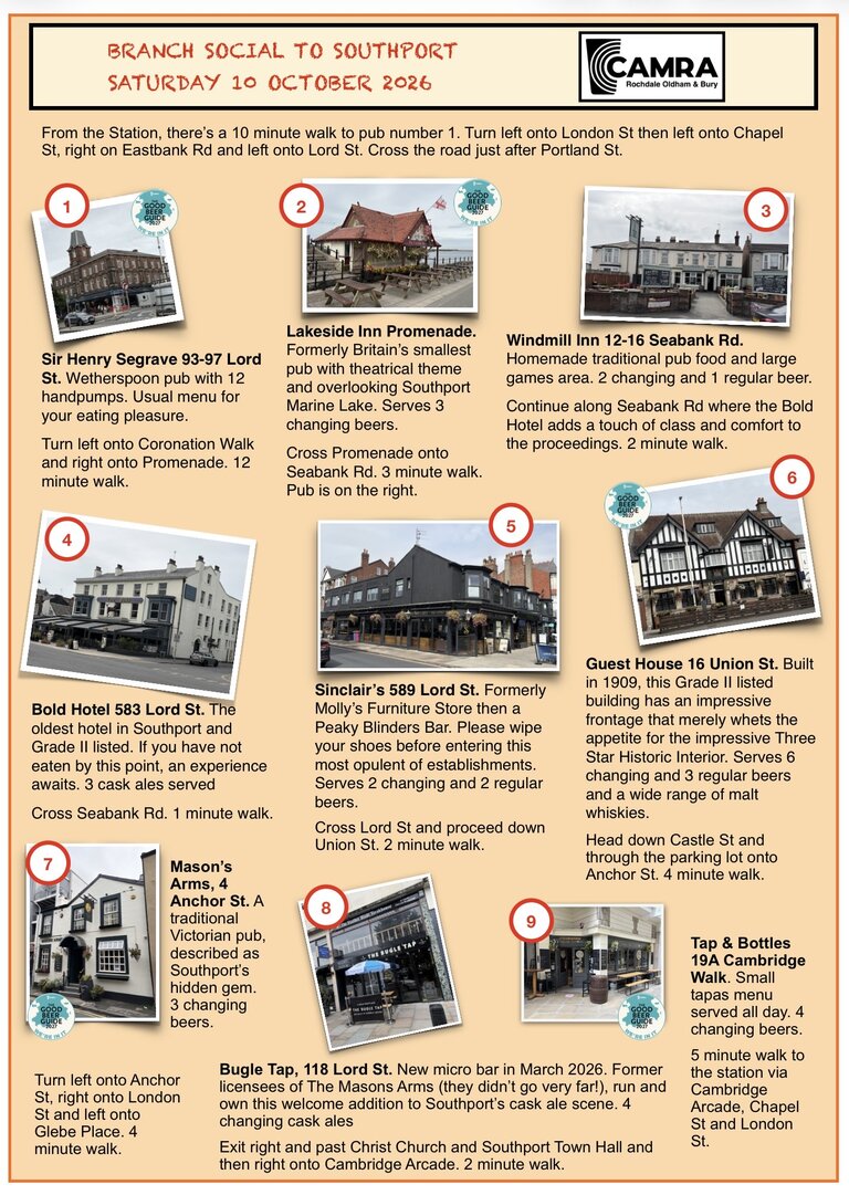 Branch Social Southport October 2026 Itinerary Branch Social Southport October 2026 Itinerary
