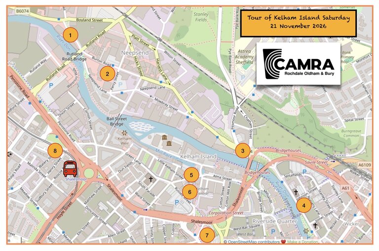 Sheffield Social by train Saturday 21 Nov 2026 Map