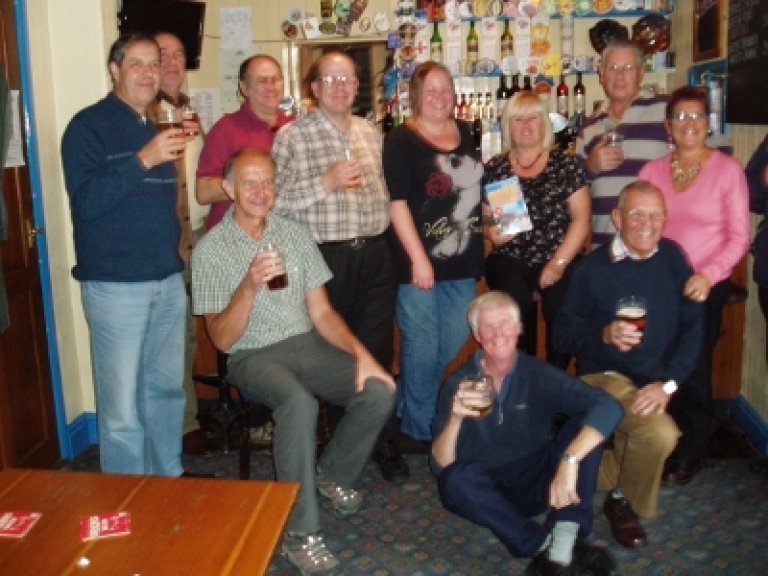 Branch members with Landlady Jackie (centre)